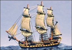 50 guns small ship of the line (HMS Centurion) 244
