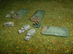 Munitionslager mit Erde gedeckt 3 Stück Bau16