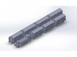 Gemischer Frachtzug mit BR86 Set2