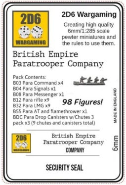 British Empire paratrooper company 2d6B2