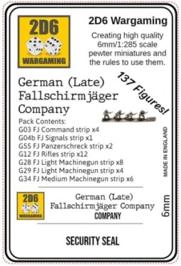 Fallschirmjäger infantry company 2d6F4