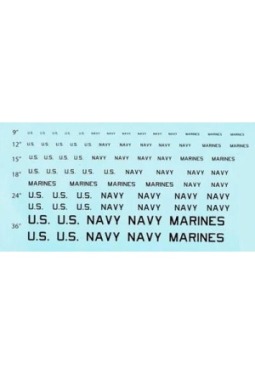 US Navy & Marines Beschriftungen schwarz D127