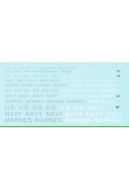 US Navy & Marines Beschriftungen weiss/grau D128