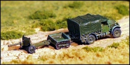 Pak 25mm BEF mit Bedienung und MORRIS Zug-LKW UK64